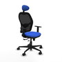 Piqueras Y Crespo Chaise de bureau Jorquera, Bleu/Noir, Mécanisme Sincro/Traslack