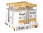 VIVALTO Lot de 12 Bocaux Rectangulaires en Borosilicate 1,8L avec Couvercle en Bambou
