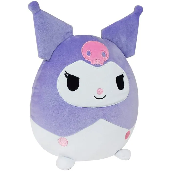 JEMINI Coussins Peluche Kuromi 27 cm - Hello Kitty, Doux et Moelleux - Idéal Décoration