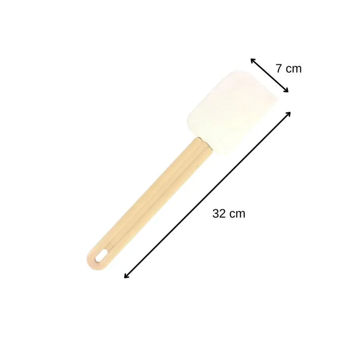 Fackelmann Lot de 2 spatules Maryse en silicone pour pâtisserie et cuisine, 32 cm, manche en résine, Made in France, ustensile multifonction pour mélanger et racler Fackelmann Lot de 2 spatules Maryse en silicone pour pâtisserie et cuisine, 32 cm, manche en résine, Made in France, ustensile multifonction pour mélanger et racler