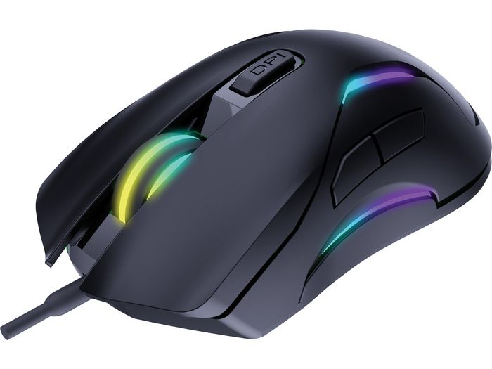 Sandberg LightFlow 6D Souris Gamer avec Rétroéclairage LED RGB, 7 Couleurs, Plug-and-Play USB, Design Ergonomique Sandberg LightFlow 6D Souris Gamer avec Rétroéclairage LED RGB, 7 Couleurs, Plug-and-Play USB, Design Ergonomique