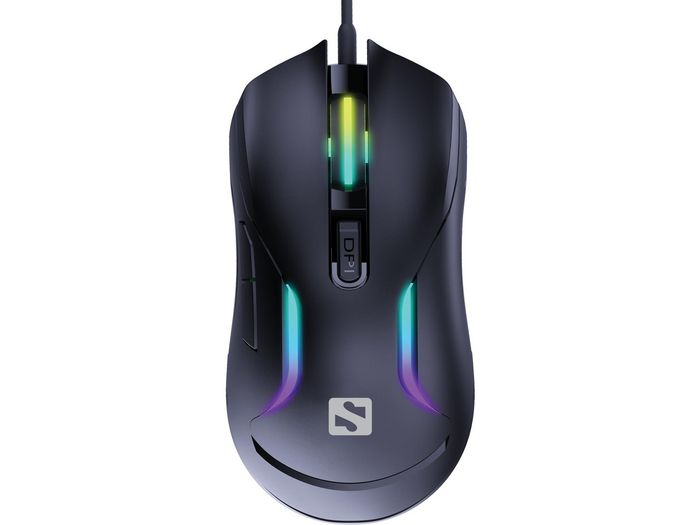 Sandberg LightFlow 6D Souris Gamer avec Rétroéclairage LED RGB, 7 Couleurs, Plug-and-Play USB, Design Ergonomique Sandberg LightFlow 6D Souris Gamer avec Rétroéclairage LED RGB, 7 Couleurs, Plug-and-Play USB, Design Ergonomique