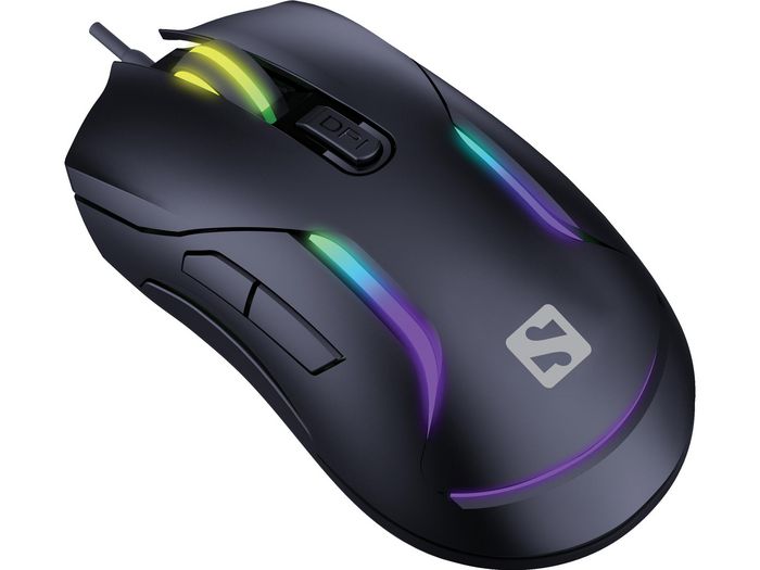 Sandberg LightFlow 6D Souris Gamer avec Rétroéclairage LED RGB, 7 Couleurs, Plug-and-Play USB, Design Ergonomique Sandberg LightFlow 6D Souris Gamer avec Rétroéclairage LED RGB, 7 Couleurs, Plug-and-Play USB, Design Ergonomique