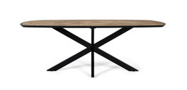 GINER Y COLOMER Table de salle à manger en bois de manguier 220 cm