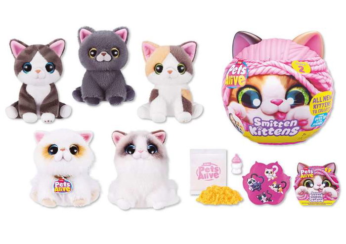 Zuru Smitten Kittens Pets Alive Peluche Chat Interactif
