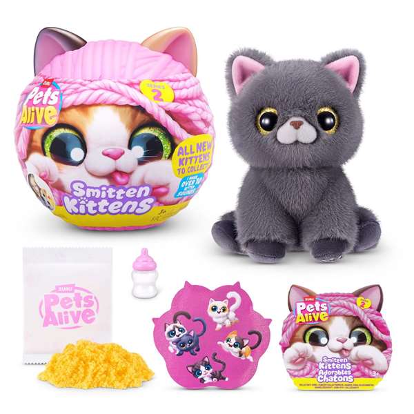 Zuru Smitten Kittens Pets Alive Peluche Chat Interactif