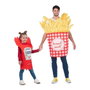 My Other Me - Costume Deux Pièces Frites et Ketchup Taille Unique Adulte