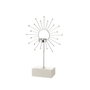 BigBuy Home Bougeoir Blanc Argenté Céramique Fer 18,4 x 8,4 x 29,1 cm