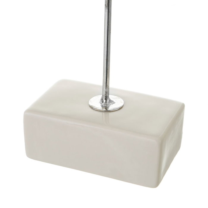 BigBuy Home Bougeoir Blanc Argenté Céramique Fer 18,4 x 8,4 x 29,1 cm BigBuy Home Bougeoir Blanc Argenté Céramique Fer 18,4 x 8,4 x 29,1 cm