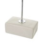 BigBuy Home Bougeoir Blanc Argenté Céramique Fer 18,4 x 8,4 x 29,1 cm