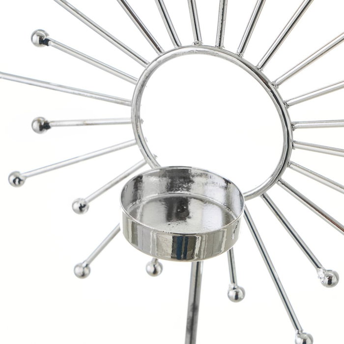 BigBuy Home Bougeoir Blanc Argenté Céramique Fer 18,4 x 8,4 x 29,1 cm BigBuy Home Bougeoir Blanc Argenté Céramique Fer 18,4 x 8,4 x 29,1 cm