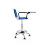 Tabouret Taburete Robledo Pivotant Chlorure de polyvinyle Bleu Structure chromée Non applicable Sans appui-tête Patins de chaises
