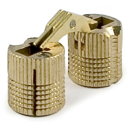 TECNO Charnière cachée ronde en laiton 12mm