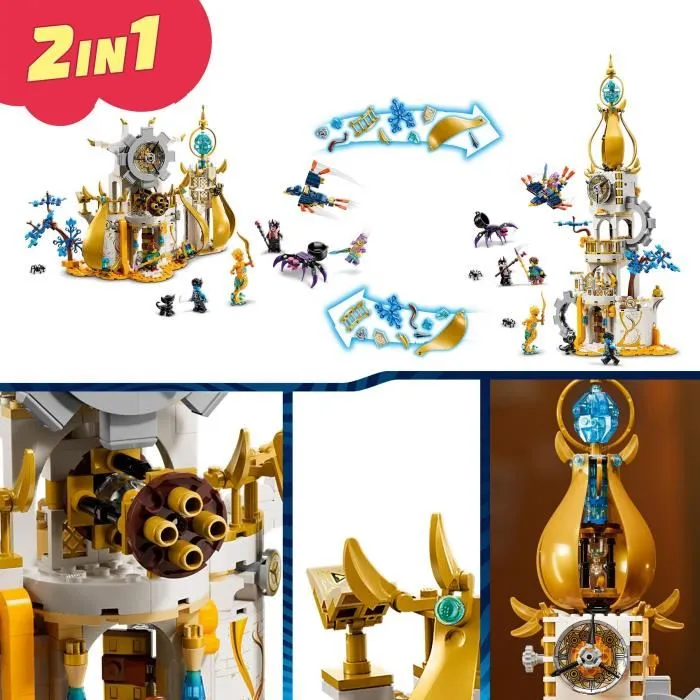 LEGO 71477 DREAMZzz La Torre del Hombre de Arena, Castillo de Juguete con Araña y Pájaro, con Figuras de Brujas LEGO 71477 DREAMZzz La Torre del Hombre de Arena, Castillo de Juguete con Araña y Pájaro, con Figuras de Brujas