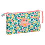 SAFTA Porte-tout triple Vaiana Moana Disney, 3 compartiments à fermeture éclair, 23 x -13 x 12 cm