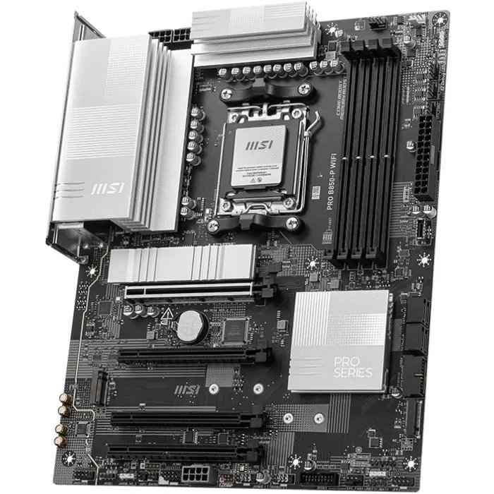 MSI PRO B850-P WiFi Carte mère ATX Socket AM5 DDR5 Wi-Fi 7 2.5 GbE Compatible AMD Ryzen 7000/8000/9000