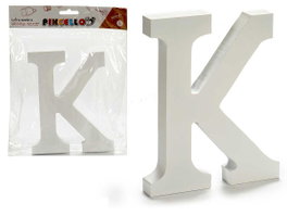Pincello Lettre K en Bois Blanc 1,8 x 15 cm (Set de 12)