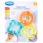 Playgro Pack de 3 Mordedores d'Eau pour Bébé, Soulage les Gencives Douloureuses, Jouet de Dentition, +3 Mois
