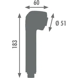 Douchette de cuisine Rousseau - Chromée - 2 jets (pluie et aéré) - Picots anti-calcaire - Raccordement standard M.1/2 - Pour mitigeur d'évier