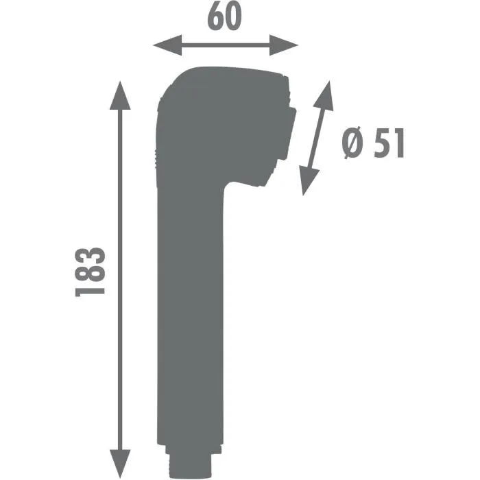 Douchette de cuisine Rousseau - Chromée - 2 jets (pluie et aéré) - Picots anti-calcaire - Raccordement standard M.1/2 - Pour mitigeur d'évier