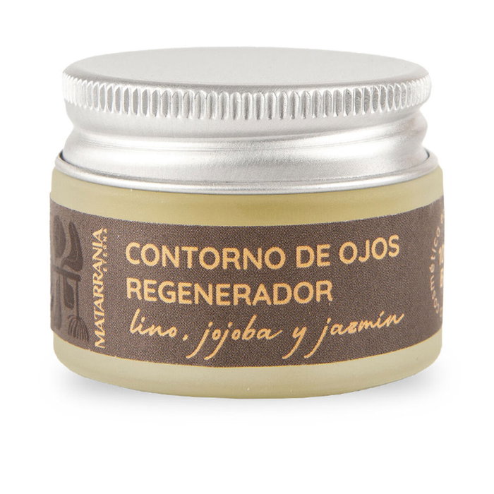 Matarrania Crème contour des yeux bio régénérante au lin, jojoba et jasmin 15 ml