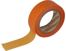 Innspiro Cinta masking tape Washi orange 15mm x 10m Serie Lisos Básicos