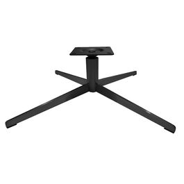 Q&Q Base pour fauteuil pivotant 4 branches Acier Noir Mate / Nickel Mate (Set de 2)