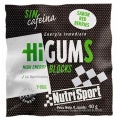 NUTRISPORT HiGums Red Berries sans caféine présentoir 20 sachets NUTRISPORT HiGums Red Berries sans caféine présentoir 20 sachets