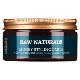 Raw Naturals - Pâte coiffante Money Styling, maintien ferme moyen à élevé, sans parabènes, pour hommes, 100 ml