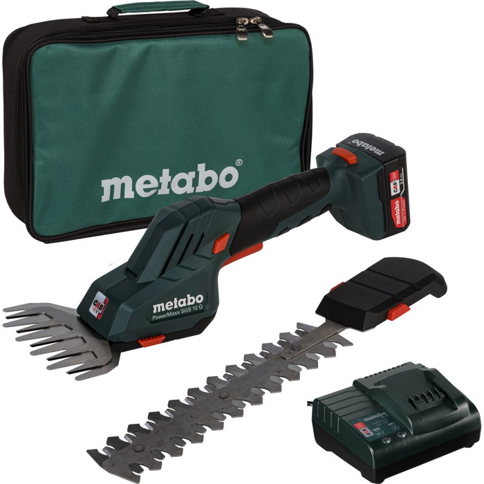 Metabo PowerMaxx SGS 12 Q Ciseaux pour arbustes et herbe sans fil (incl. batterie 2,0 Ah + chargeur) la taille et l'entretien de votre jardin Metabo PowerMaxx SGS 12 Q Ciseaux pour arbustes et herbe sans fil (incl. batterie 2,0 Ah + chargeur) la taille et l'entretien de votre jardin