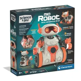 Clementoni Mon Robot 2.0 - Kit de Construction Robotique avec Moteur, LED et Carte Électronique pour Piloter ses Mouvements