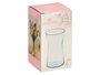 GIFTDECOR Vase en verre transparent à large ouverture 21cm