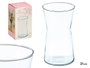 GIFTDECOR Vase en verre transparent à large ouverture 21cm