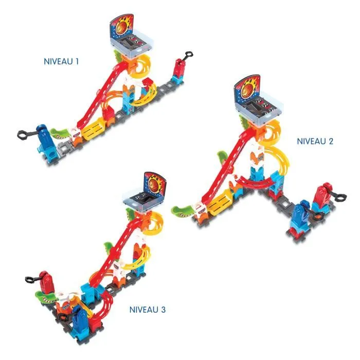 Vtech Marble Rush Basketball Set S500 Circuit de 41 pièces avec 6 billes - Jouet de construction éducatif pour enfant à partir de 4 ans