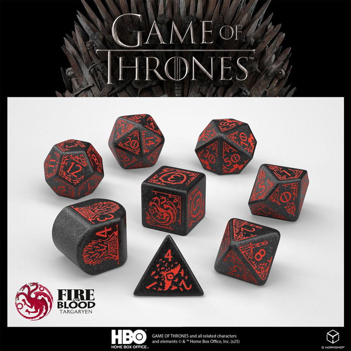 Game of Thrones pack dés Targaryen (8) Game of Thrones pack dés Targaryen (8)