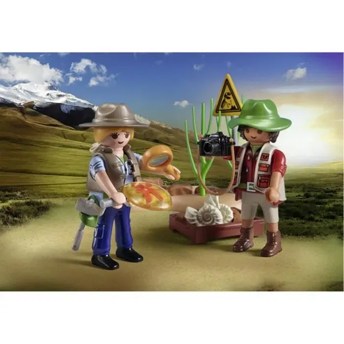 PLAYMOBIL 71805 - Chercheurs et site paléontologique My Life avec fossiles et dinos, jouet construction 41 pièces, à partir de 4 ans