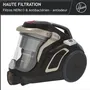 Hoover HP720PET Aspirateur traîneau sans sac 850 W, spécial parquet et animaux, filtre HEPA 13, cassette 2 L, 68 dBA
