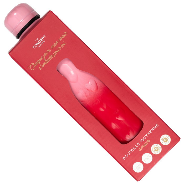 The Concept Factory Bouteille Isotherme 500 ml Cœurs The Concept Factory Bouteille Isotherme 500 ml Cœurs