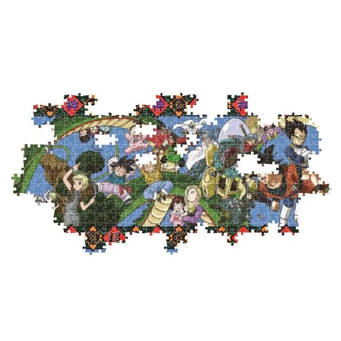 Clementoni - Puzzle Compact 1000 Pièces Panorama Dragon Ball Super - 98 x 33 cm - avec Poster - Jeu Cadeau