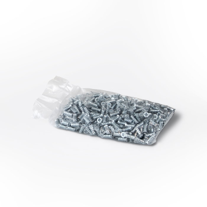 Emuca Lot de 500 vis, tête plate Pozidrive, diamètre 6.2mm, 13mm, Euro, acier, zingué
