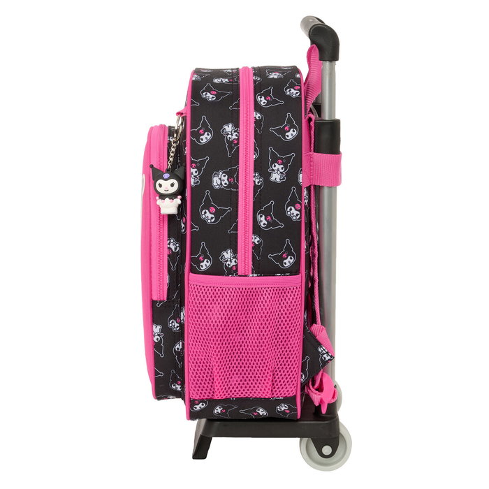 Cartable à roulettes Kuromi Noir Fuchsia 26 x 11 x 67 cm 26 x 34 x 11 cm