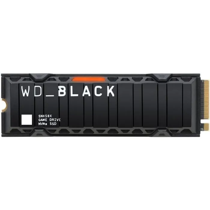Western Digital SSD NVMe SN850X 2TB M.2 Interne avec radiateur Noir WDS200T2XHE