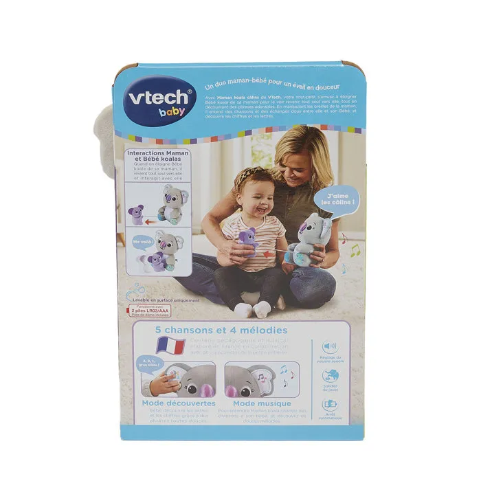 VTech Baby - Maman Koala Câlins - Jouet éducatif interactif pour bébé 9-36 mois - Apprentissage lettres, chiffres, couleurs, émotions, musique