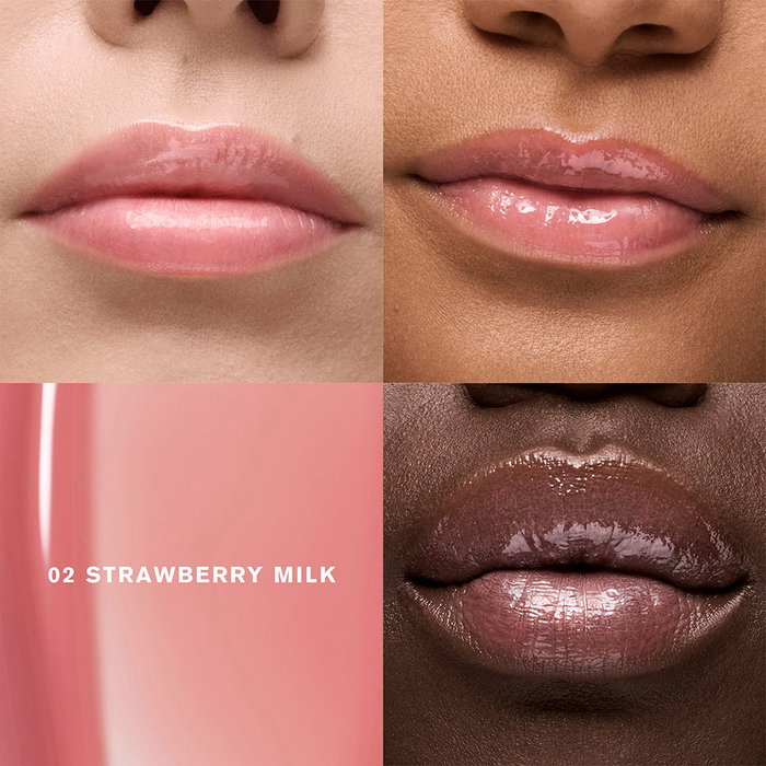 Estée Lauder Huile à Lèvres Glossy Pout #02-Strawberry Milk 6 ml Hydratante et Volumatrice