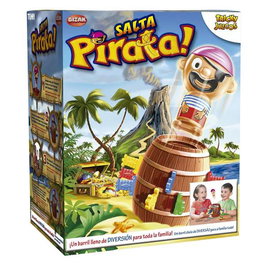 Bizak - Jeu de société Tricky Salta Pirata, jeu de pirate avec figurine et épées, à partir de 4 ans, boîte et instructions en espagnol