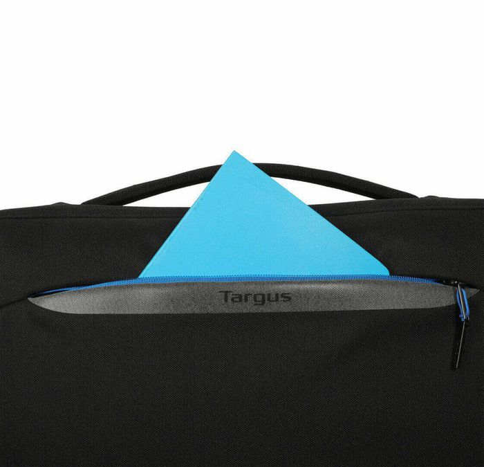 Targus EcoSmart Briefcase Coastline 15-16" - Sacoche messager pour ordinateur portable avec protection SafePort Sling, fabriqué en plastique océanique, noir