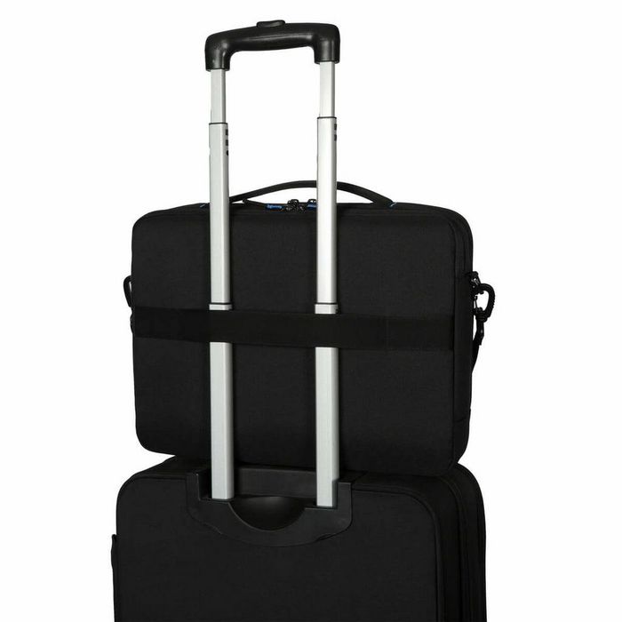 Targus EcoSmart Briefcase Coastline 15-16" - Sacoche messager pour ordinateur portable avec protection SafePort Sling, fabriqué en plastique océanique, noir