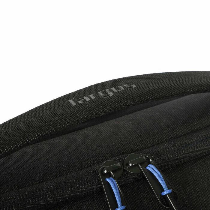Targus EcoSmart Briefcase Coastline 15-16" - Sacoche messager pour ordinateur portable avec protection SafePort Sling, fabriqué en plastique océanique, noir