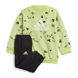 Ensemble de Sport pour Bébé Adidas Bluv Q3 Cset Vert clair