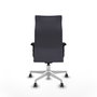 Piqueras Y Crespo Sillón Albacete Gris Oscuro avec Mécanisme Synchrone et Base Blanche